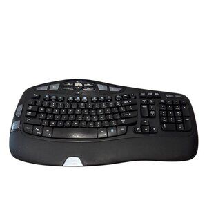 Logitech K350 Wireless Wave Keyboard Ergonomic Media Controls No USB Dongle